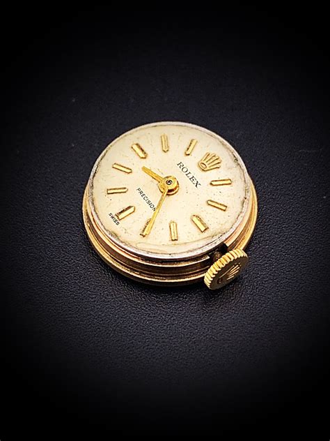 rolex precision 9k solid gold ladies dress watch|Rolex Precision 9k Gold Dress Watch – Dennison Case (Circa 1962).